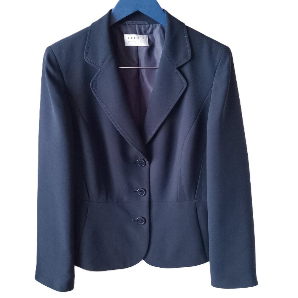 Precis Women's Blazer Jacket Navy Blue Office Career Stylish Classy Size 14